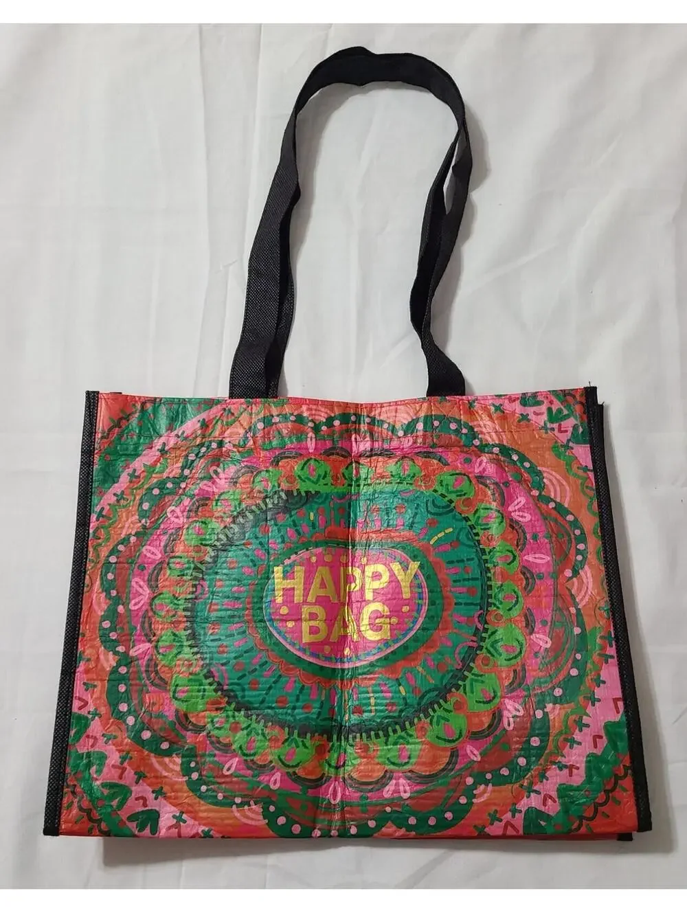 Natural Life Happy Bag Gift Tote Size Medium Ecofriendly Reusable Shopping Pouch